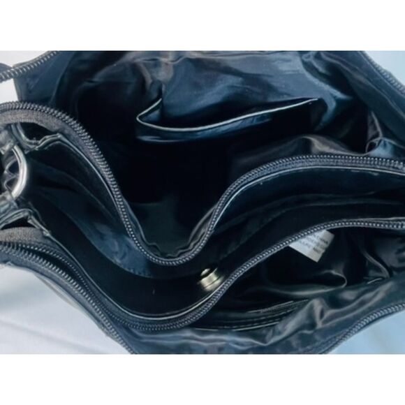 Cabin Creek Genuine Lambskin Leather Black Shoulder Bag Crossbody - Picture 9 of 12